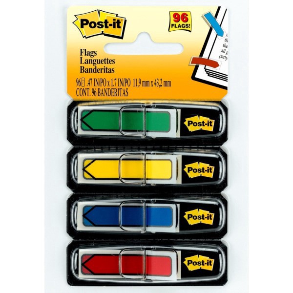 slide 10 of 10, Post-it Arrow Flags, Assorted Primary Colors, 4 ct