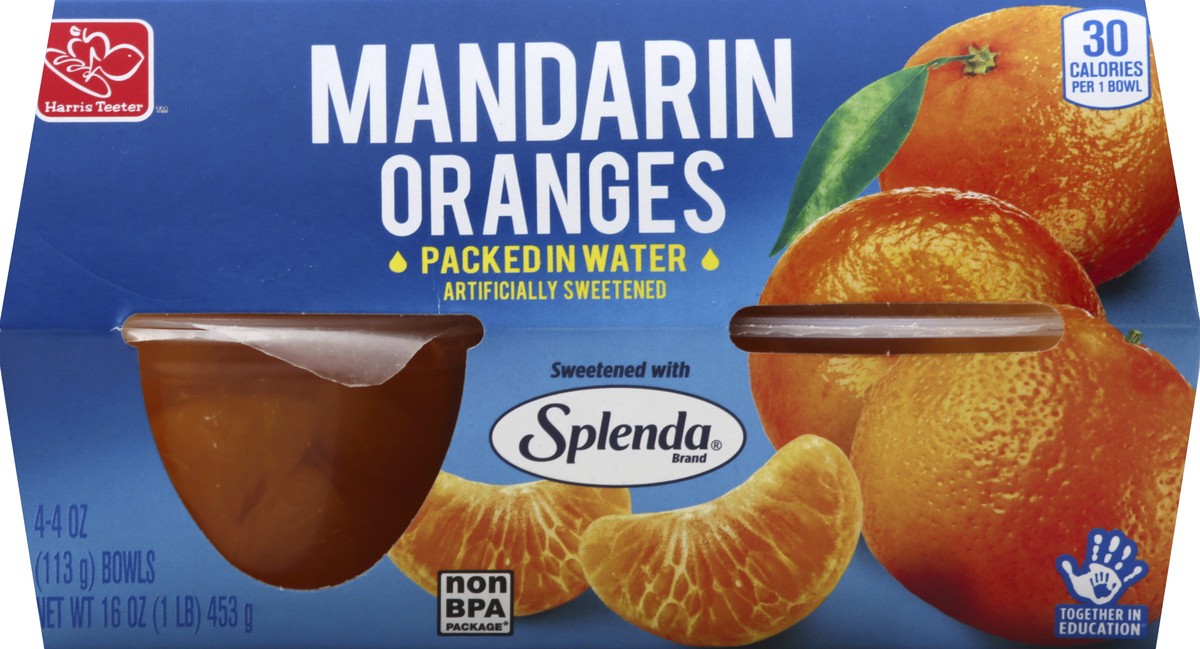 slide 2 of 4, Harris Teeter Fruit cups - Mandarin Orange with Splenda, 15.2 oz