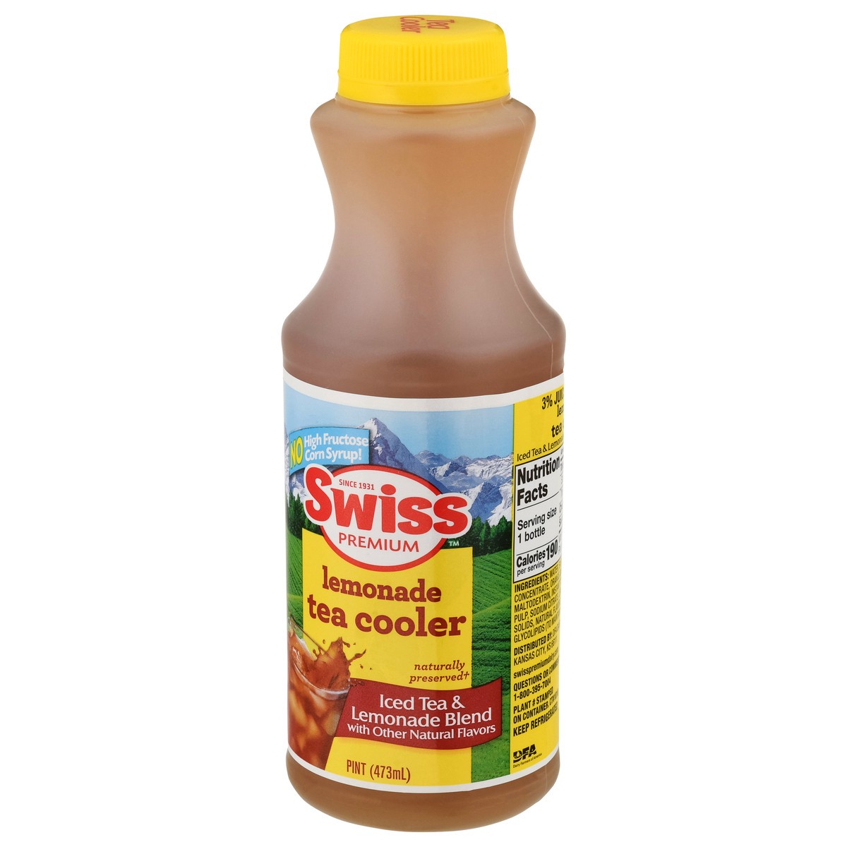 slide 8 of 13, Swiss Premium Lemonade Iced Tea & Lemonade Blend Tea Cooler - 1 pint, 1 pint