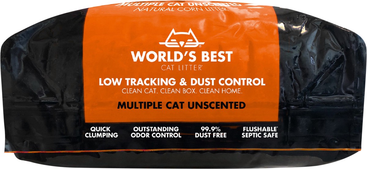 slide 7 of 7, World's Best Cat Litter World’s Best Cat Litter Low Tracking & Dust Control Multiple Cat Unscented 28 LBS, 28 lb