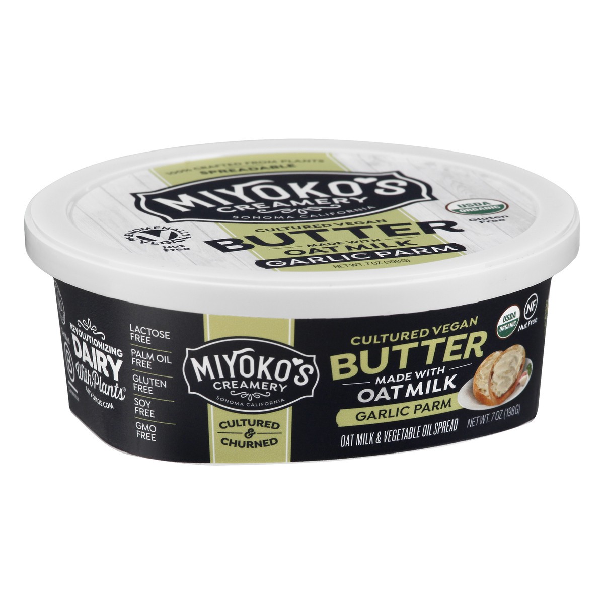 slide 2 of 9, Miyoko's Creamery Cultured Garlic Parm Vegan Butter 7 oz, 7 oz