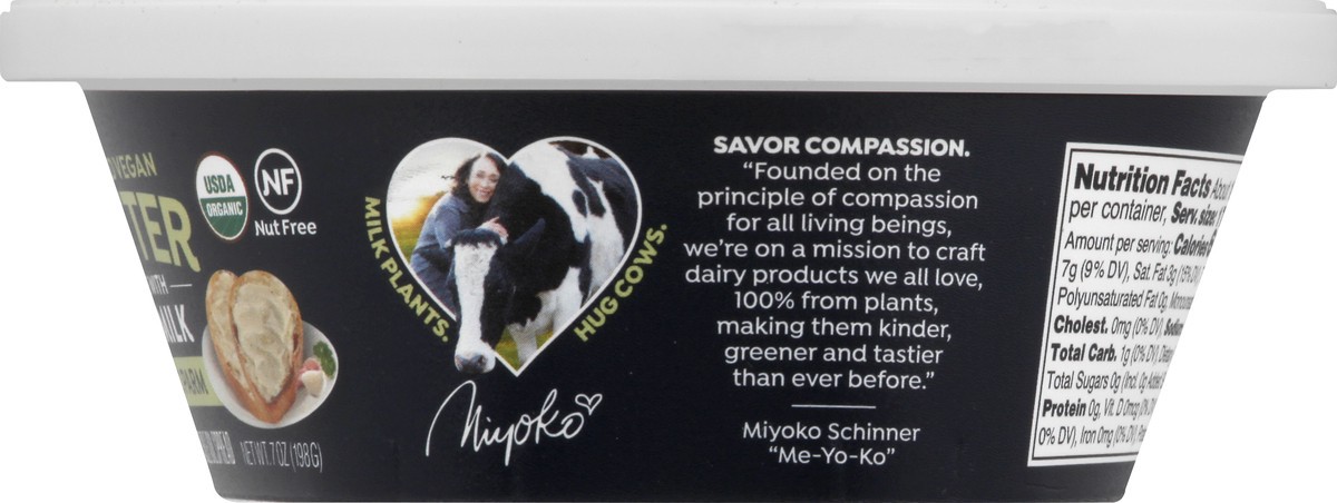 slide 8 of 9, Miyoko's Creamery Cultured Garlic Parm Vegan Butter 7 oz, 7 oz