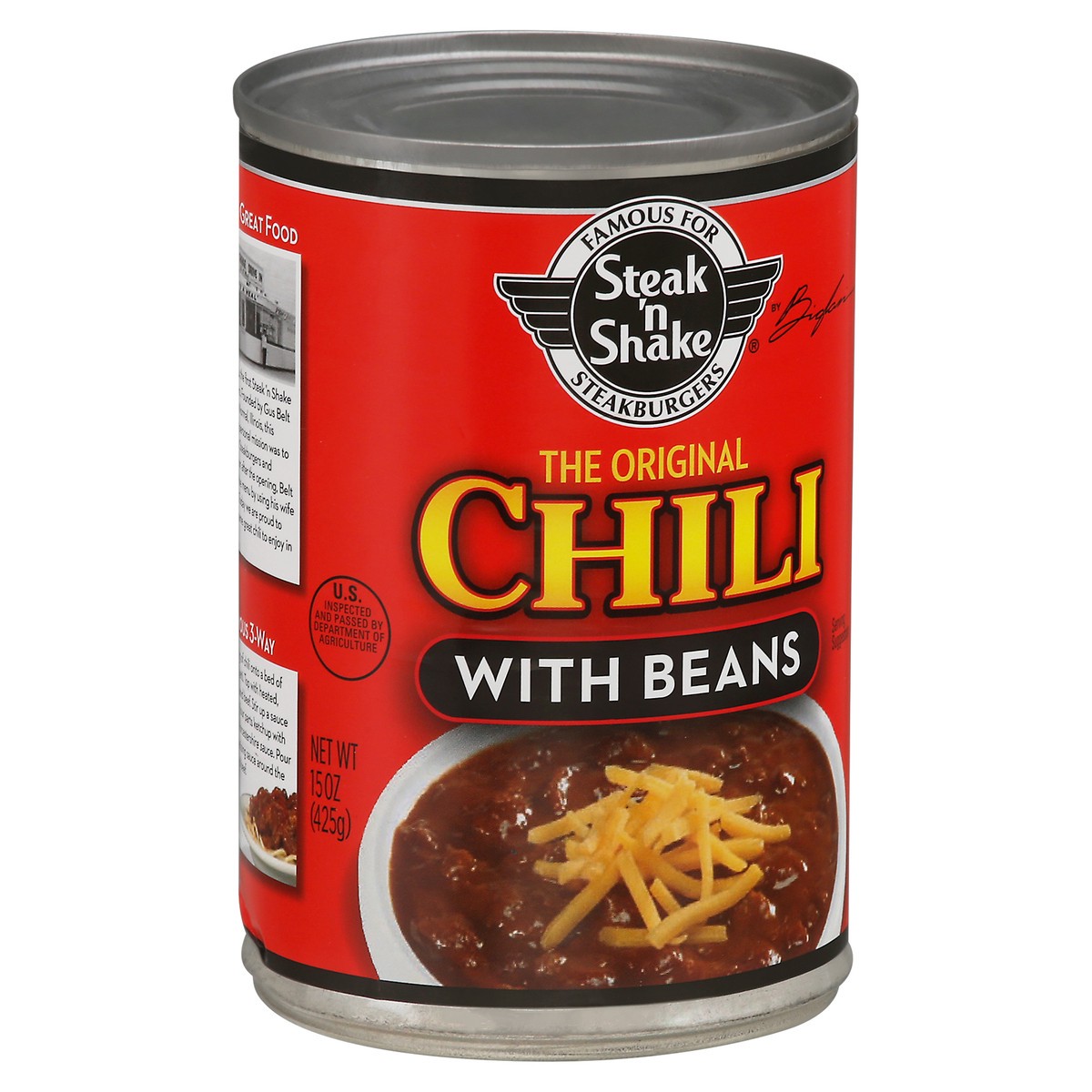 slide 2 of 9, Steak 'n Shake Chili with Beans 15 oz, 15 oz