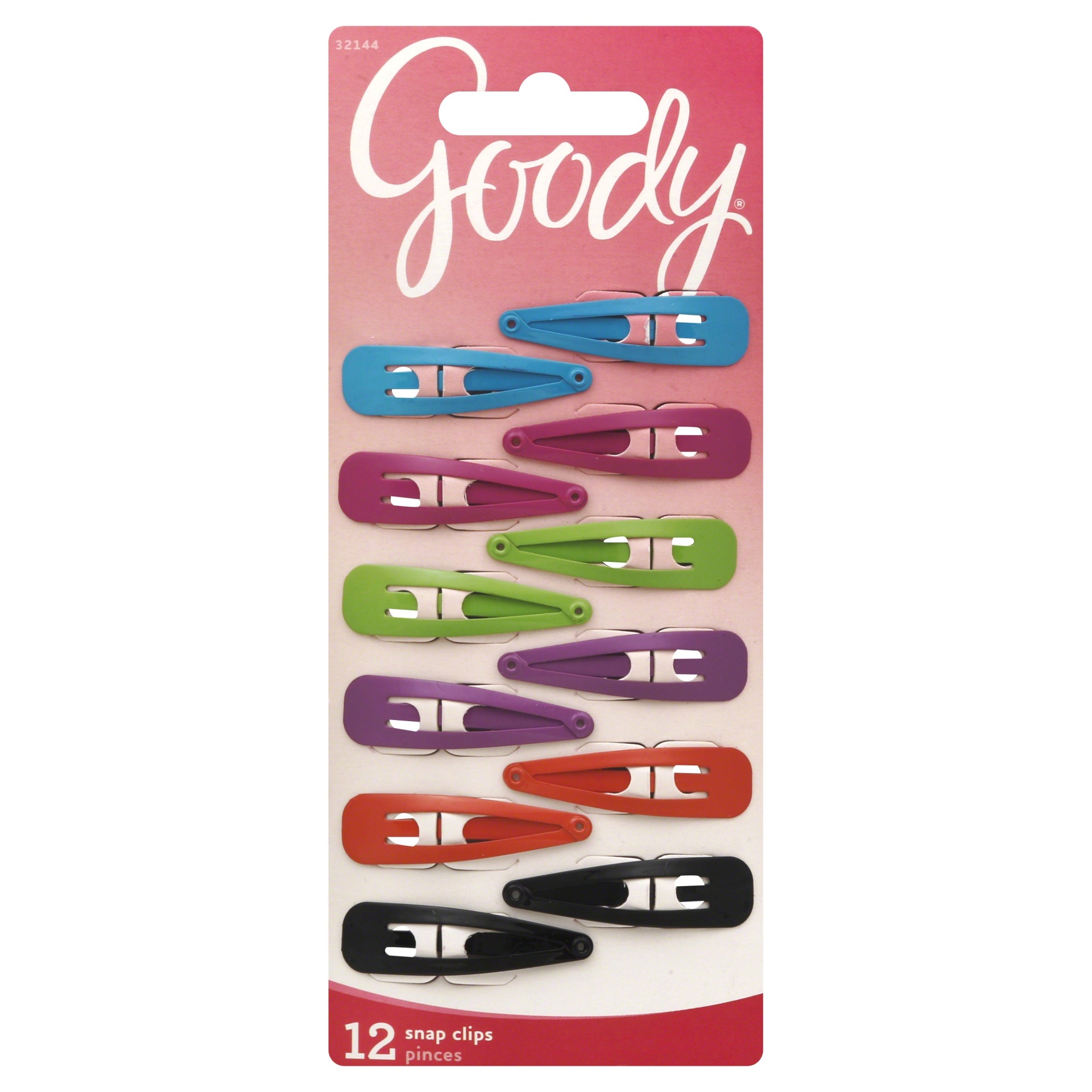 slide 1 of 1, Goody Girls Classics Bright-Colored Contour Clip, 12 ct