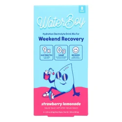 Water Boy Weekend Recovery Hydration Strawberry Lemonade Electrolyte Drink Mix 8 - 0.23 oz Stick Packs