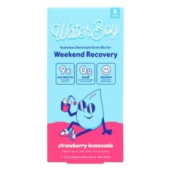 Water Boy Weekend Recovery Hydration Strawberry Lemonade Electrolyte Drink Mix 8 - 0.23 oz Stick Packs
