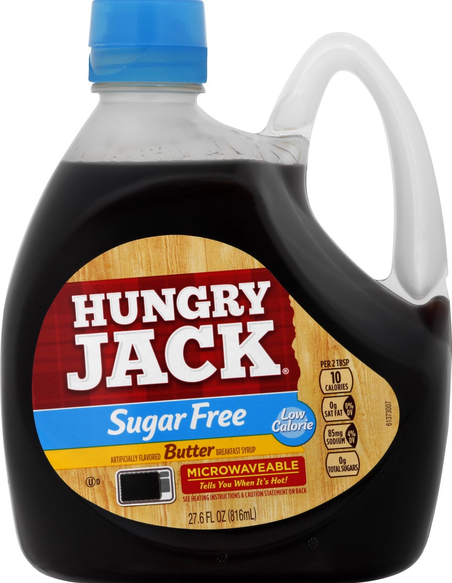 slide 7 of 10, Hungry Jack Sugar-Free Butter Pancake Syrup, 27.6 fl oz
