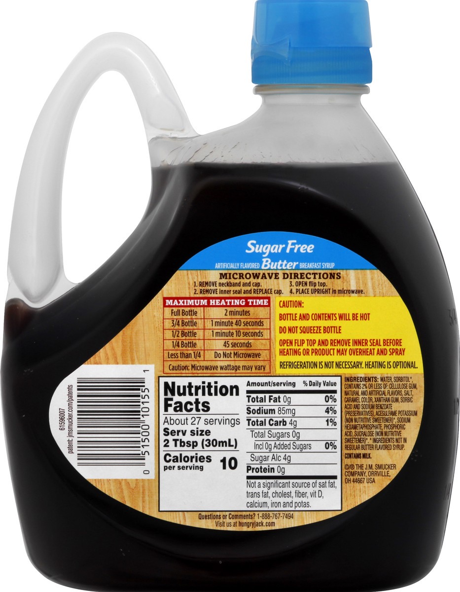 slide 9 of 10, Hungry Jack Sugar-Free Butter Pancake Syrup, 27.6 fl oz