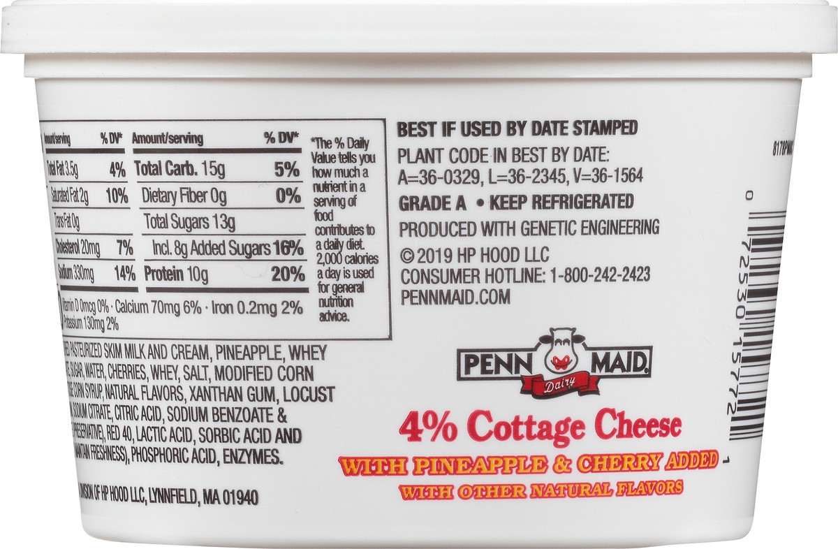 slide 5 of 8, Penn Maid Cottage Cheese with Pineapple & Cherry, 16 oz, 16 oz