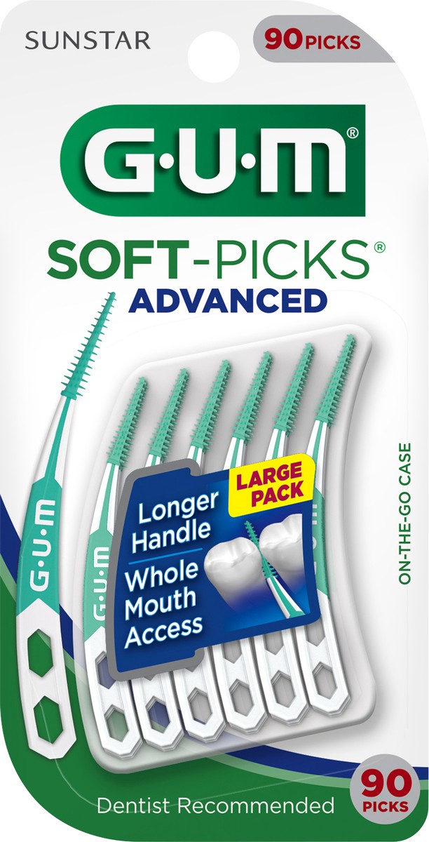 slide 1 of 5, G-U-M Large Pack Advanced Soft-Picks 90 ea, 1 ct