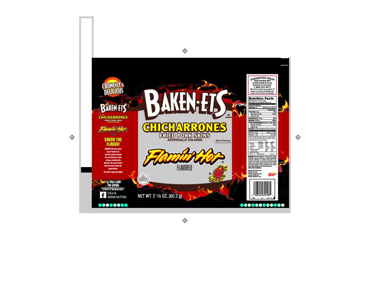 slide 5 of 9, Baken-ets Chicharrones Flavored Fried Pork Skins Flamin' Hot 2 1/8 Oz, 2.12 oz