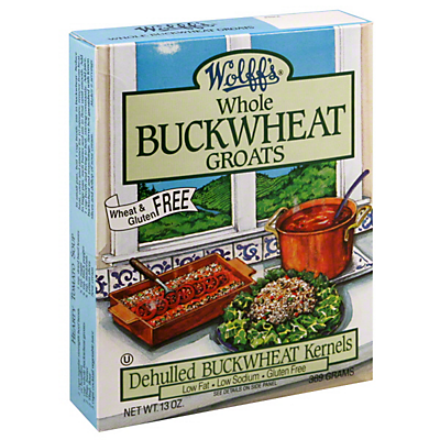 slide 1 of 1, Wolff's Groat Whole Wheat Buckwheat, 13 oz