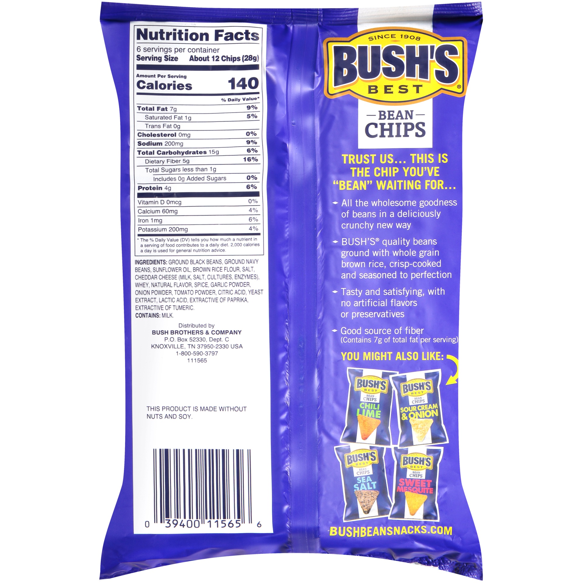 Bush's Best Spicy Nacho Bean Chips 6 oz Shipt