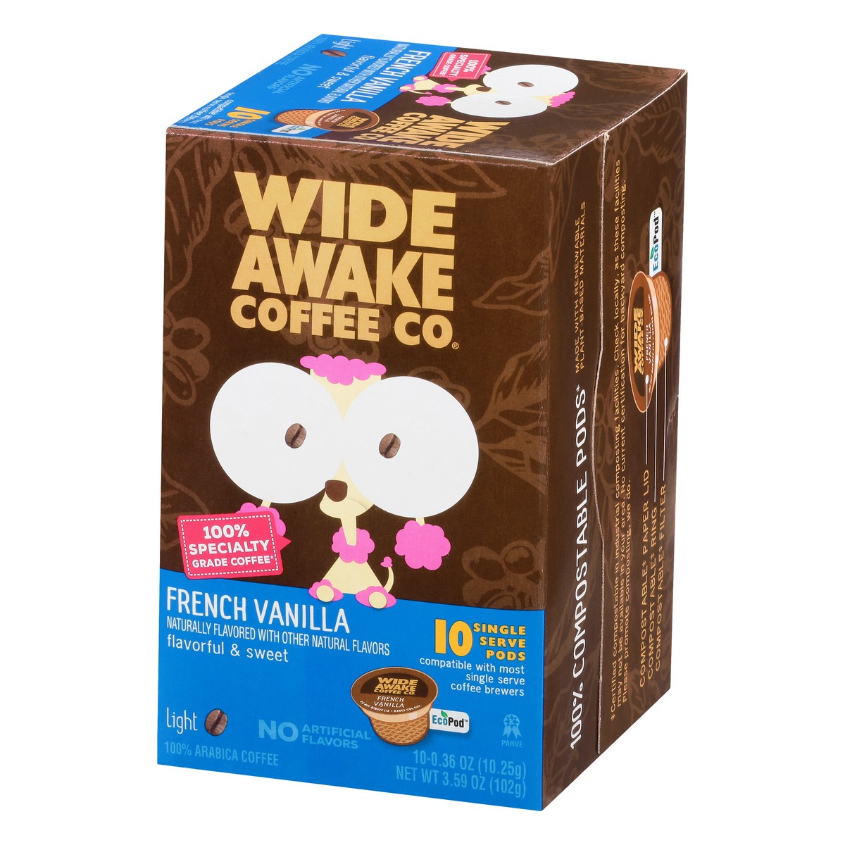 slide 5 of 10, Wide Awake Coffee Co. Single Serve Pods Light French Vanilla Coffee - 10 ct, 10 ct