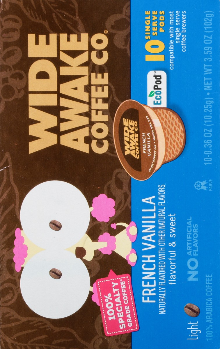 slide 4 of 10, Wide Awake Coffee Co. Single Serve Pods Light French Vanilla Coffee - 10 ct, 10 ct