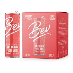 Bev California Rosé Wine 250ml Can 4 Pack