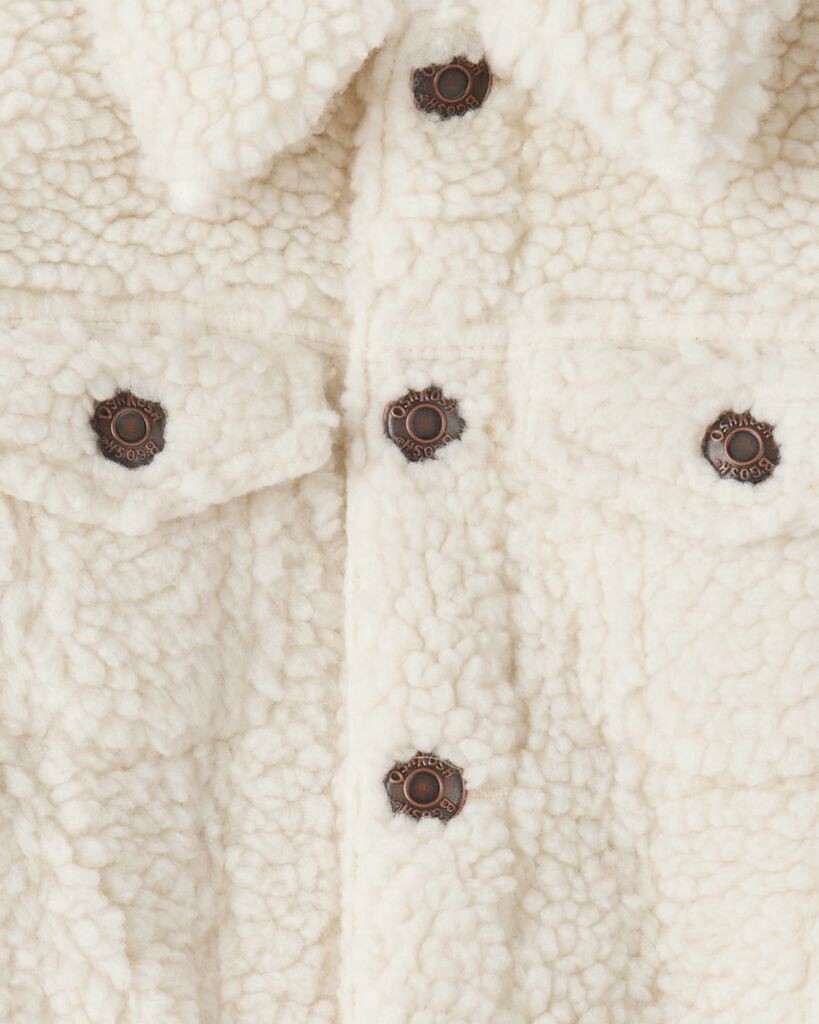 slide 4 of 4, Oshkosh Toddler Sherpa Long-Sleeve Jacket - Cream Cream 4T, 1 ct