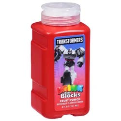 Drink Blocks Naturally Flavored Water, Fruit Punch, Saban's Power Rangers - 8 fl oz