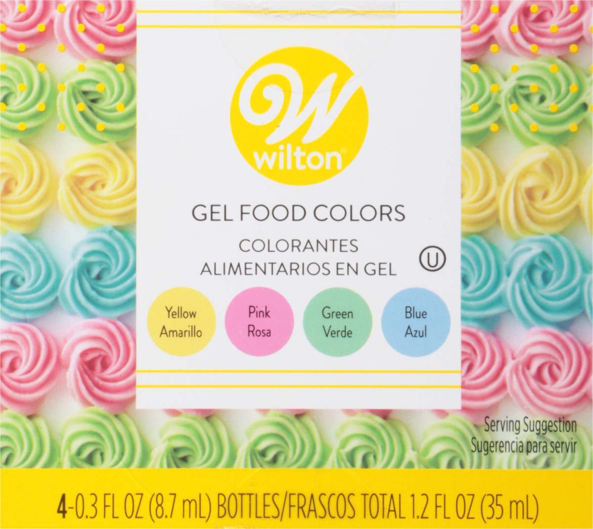 slide 2 of 9, Wilton Gel Food Colors 4 - 0.3 fl oz Bottles, 4 ct