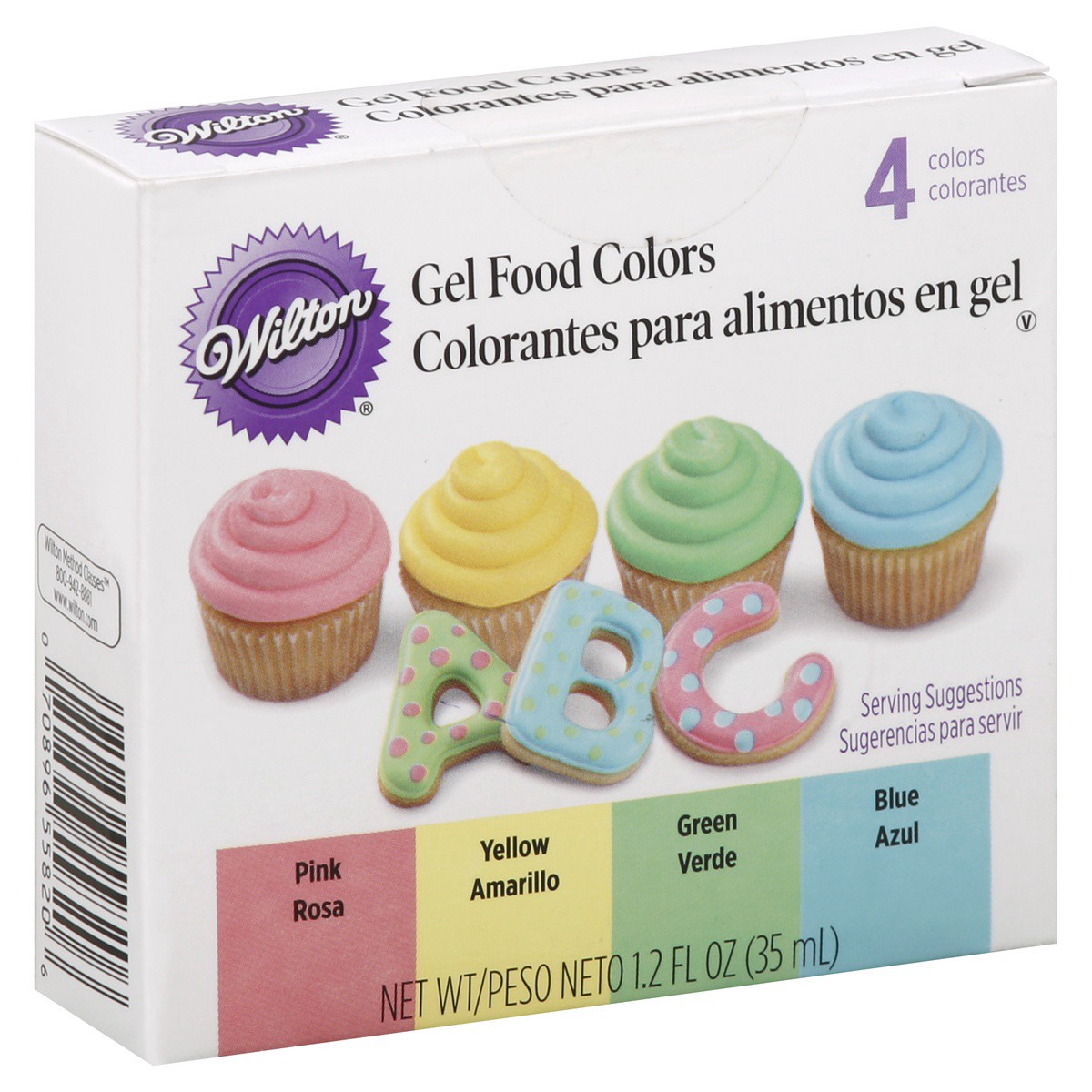 slide 1 of 9, Wilton Gel Food Colors 4 - 0.3 fl oz Bottles, 4 ct