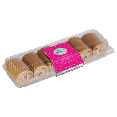 slide 1 of 1, Sweet P's Bake Shop Strawberry Shortcake Swiss Rolls 14.1 oz, 14.1 oz