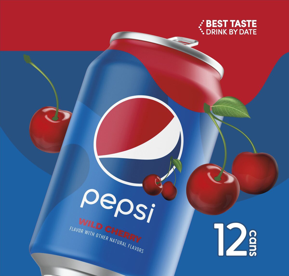 slide 4 of 4, Pepsi Soda Wild Cherry 12 Fl Oz, 12 Count, 12 ct; 12 fl oz