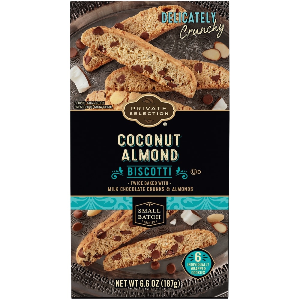 slide 1 of 1, Private Selection Coconut Biscotti Cookie, 6.6 oz