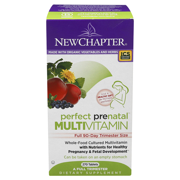 slide 1 of 1, New Chapter Perfect Prenatal Multivitamin Tablets, 1 ct