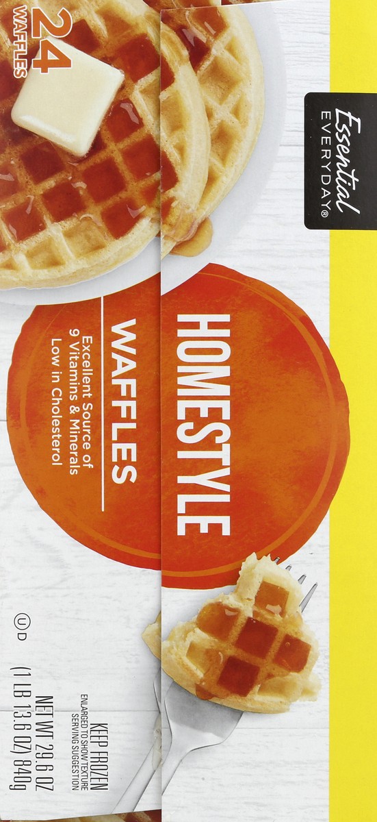 slide 2 of 6, Essential Everyday Homestyle Waffles 24Ct, 29.6 oz