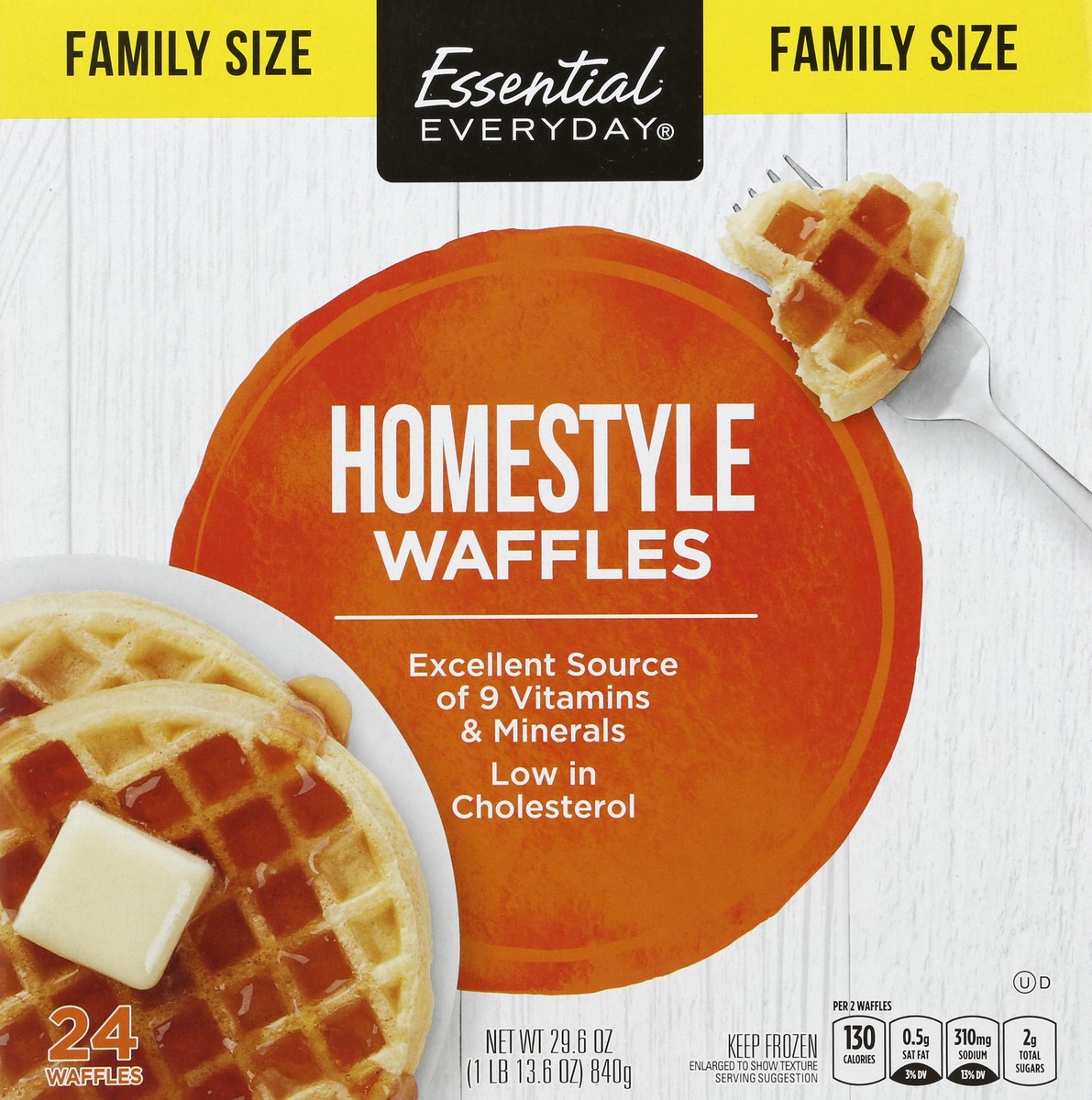 slide 5 of 6, Essential Everyday Homestyle Waffles 24Ct, 29.6 oz