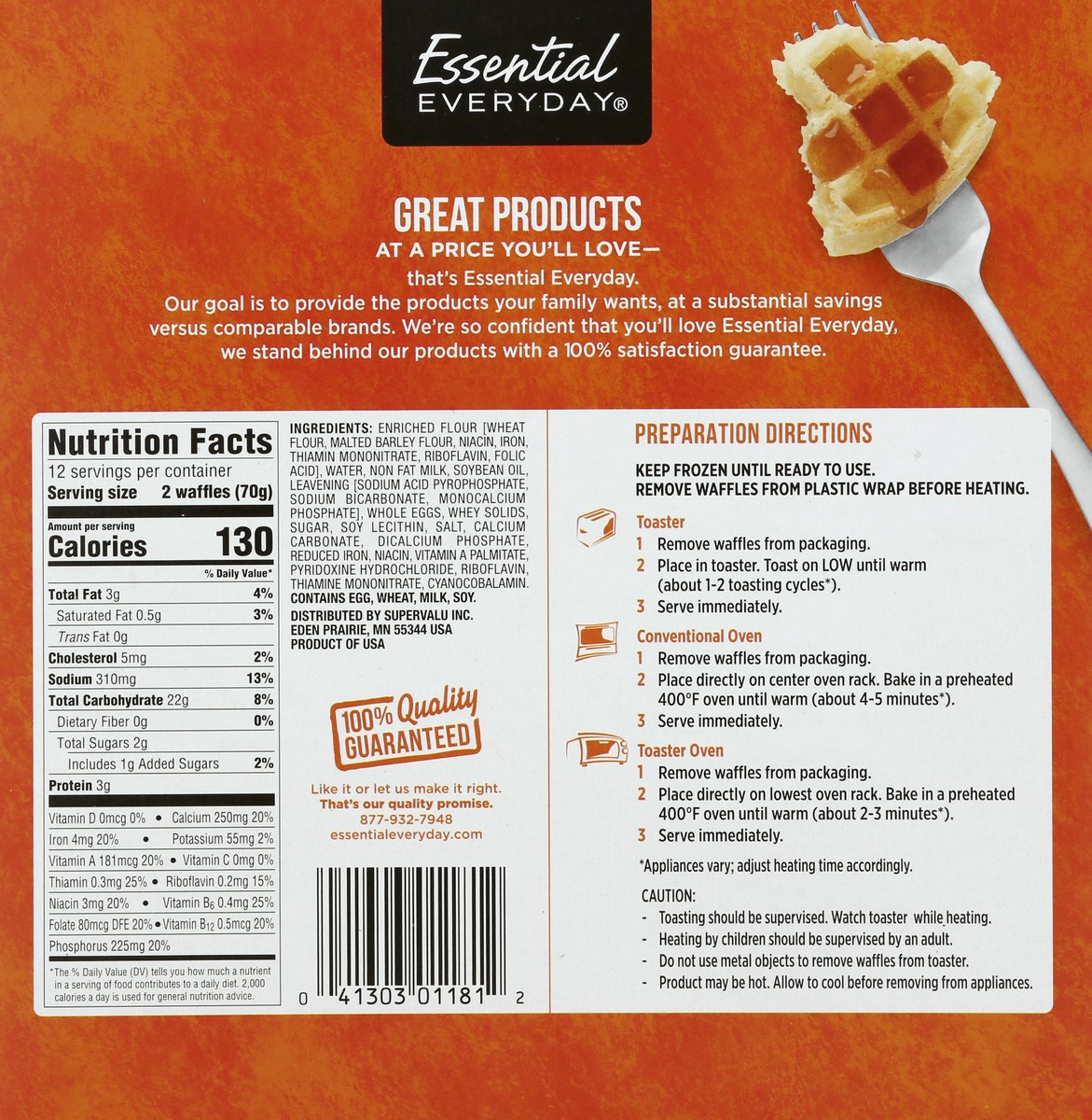 slide 6 of 6, Essential Everyday Homestyle Waffles 24Ct, 29.6 oz