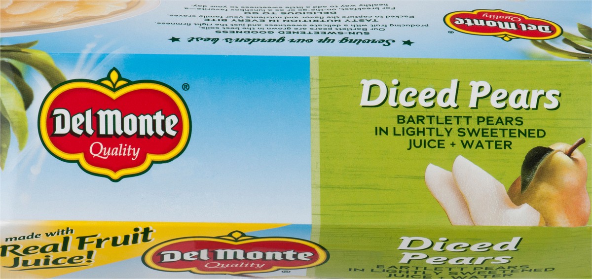 slide 10 of 12, Del Monte Diced Diced Pears 4 ea, 4 ct; 4 oz