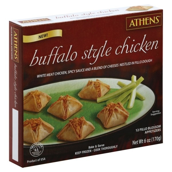 slide 1 of 1, Athens Appetizers, Fillo Blossom, Buffalo Style Chicken, 6 oz