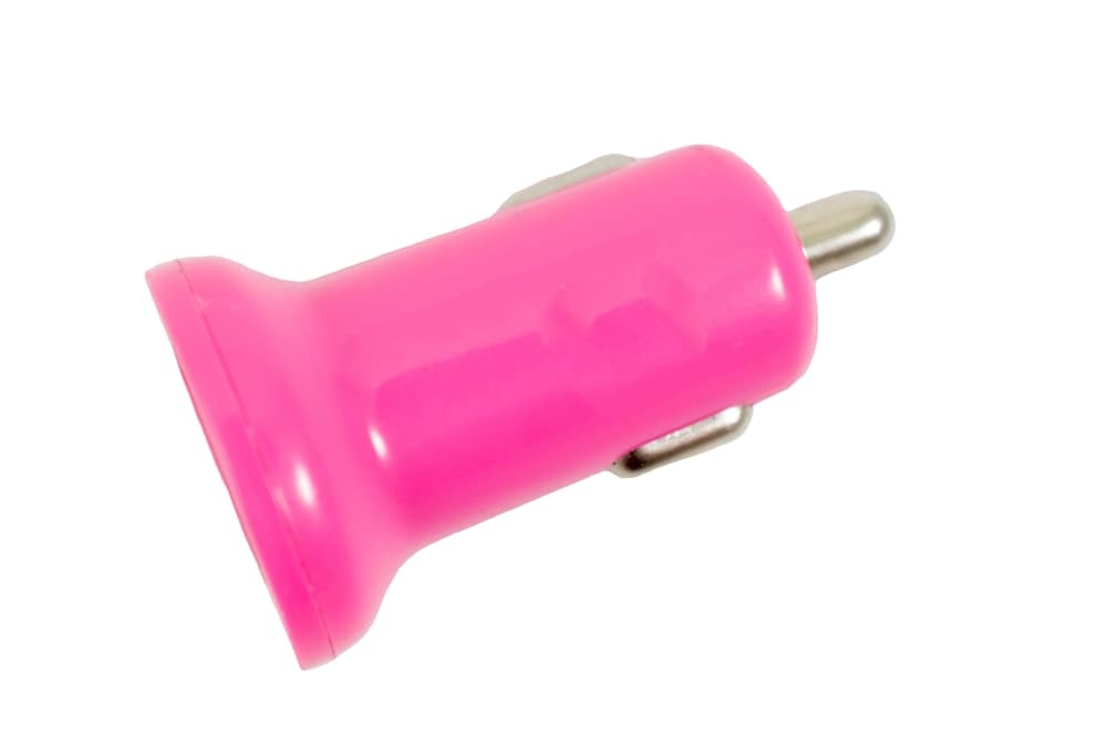 slide 1 of 1, Cellcandy Dual Usb Car Charger - Shocking Pink, 1 ct