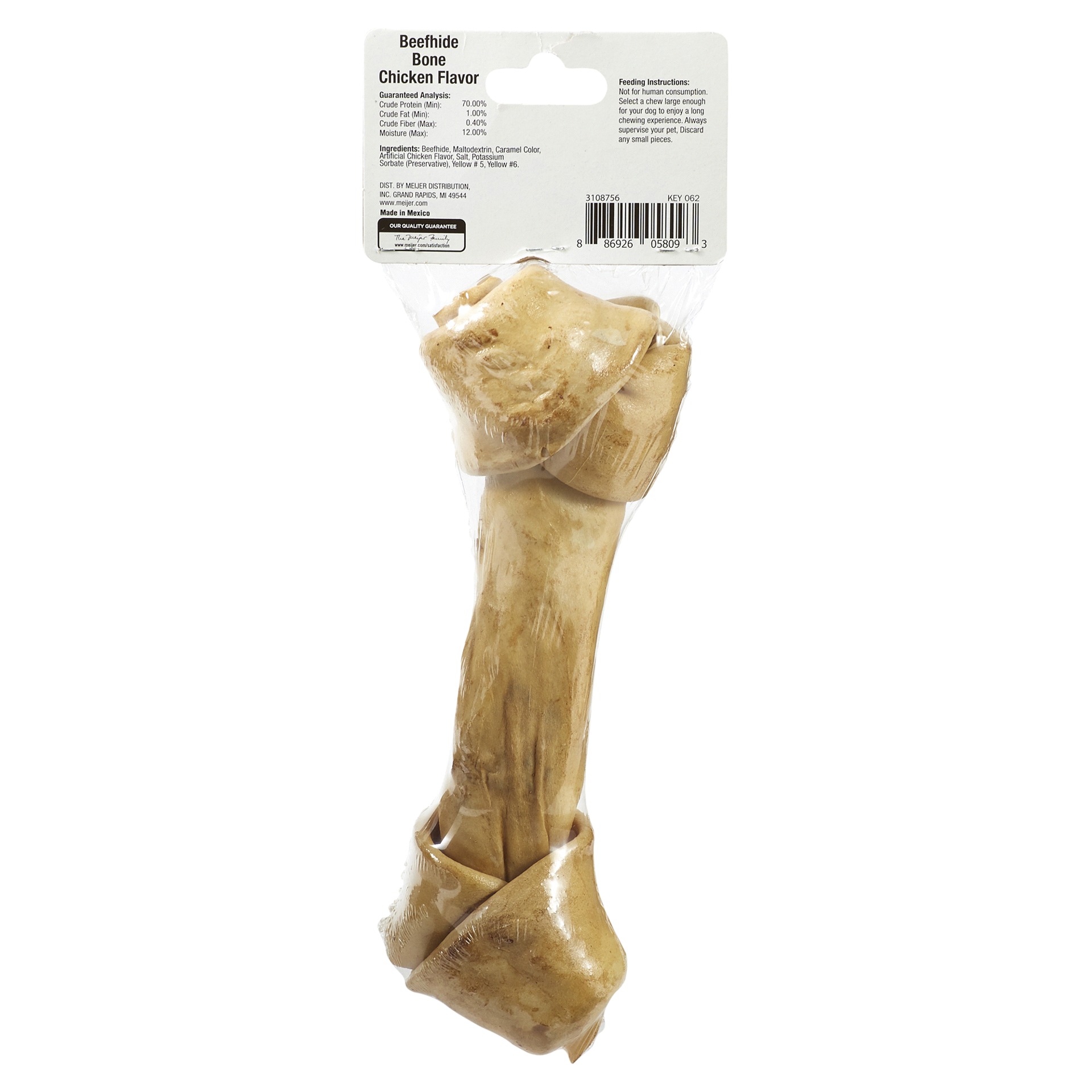 slide 12 of 29, Meijer Main Choice 9" Chicken Flavored Beefhide Bone, 1 ct