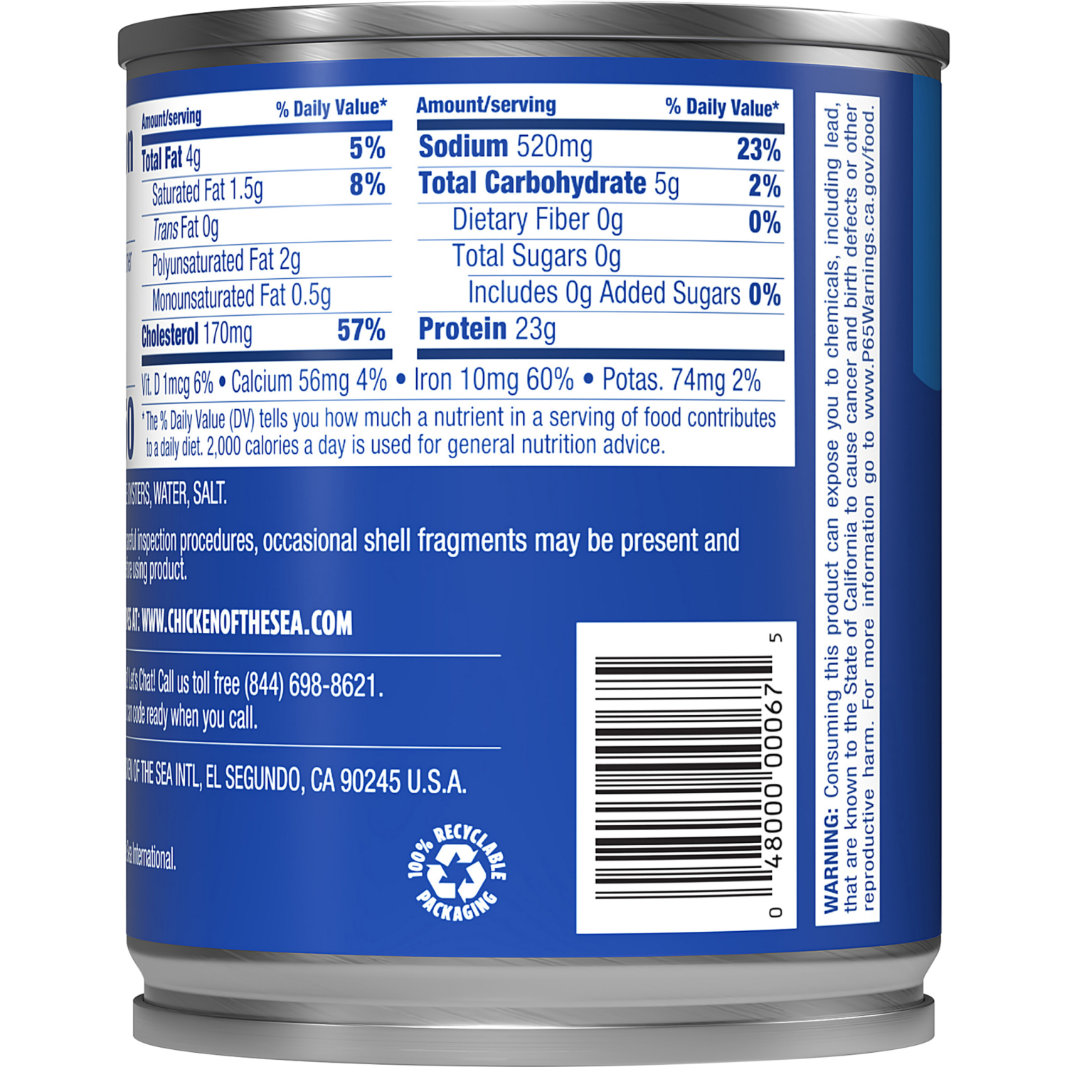 slide 2 of 4, Chicken of the Sea Whole Oysters 8 oz, 8 oz