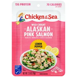 Chicken of the Sea Wild Caught Alaskan Pink Salmon Packet, Lemon Pepper 2.5 oz