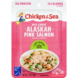 Chicken of the Sea Wild Caught Alaskan Pink Salmon in Spring Water Packet, Low Sodium 2.5 oz