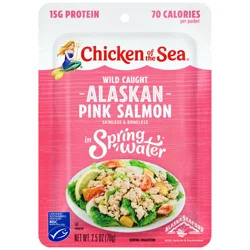 Chicken of the Sea Wild Caught Alaskan Pink Salmon in Spring Water Packet 2.5 oz