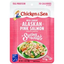 Chicken of the Sea Wild Caught Alaskan Pink Salmon in Spring Water Packet 2.5 oz