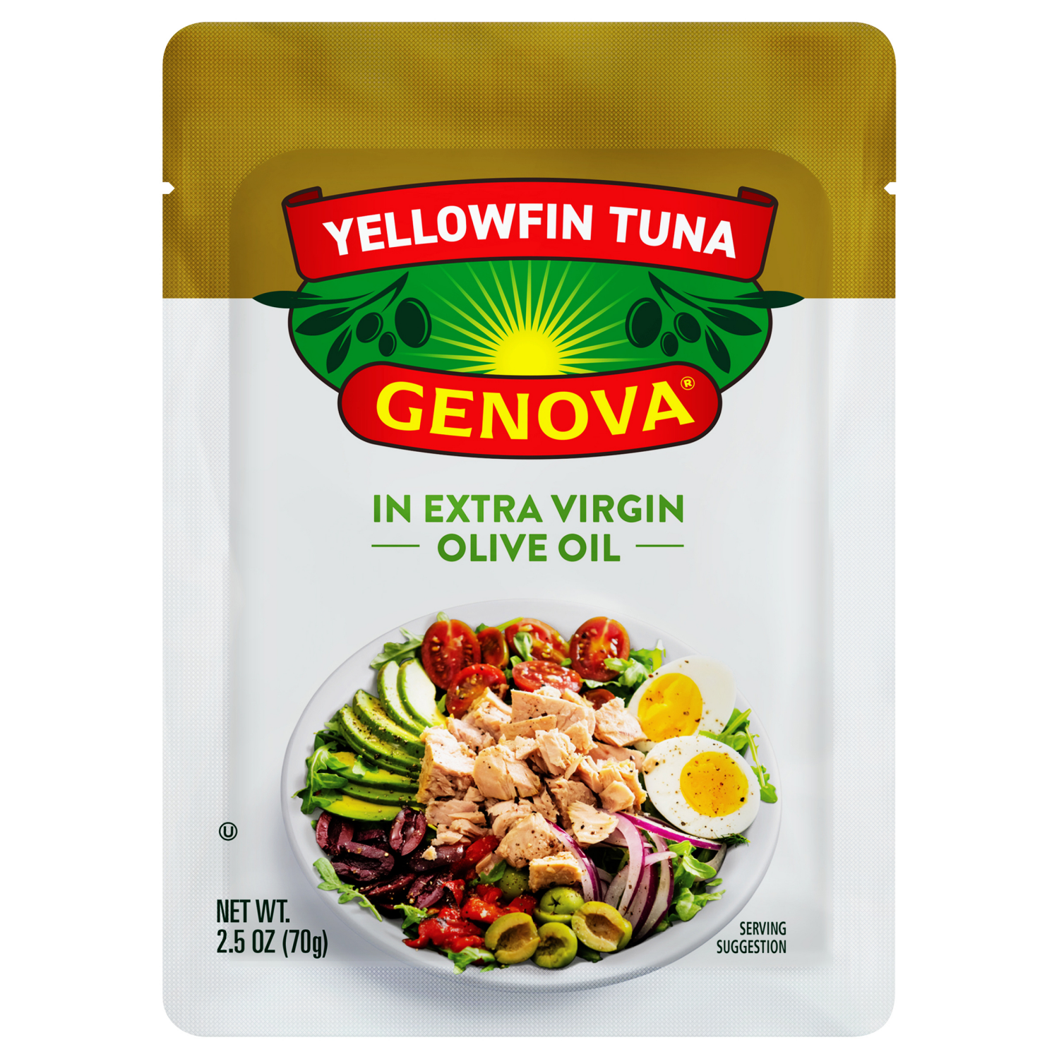 slide 1 of 2, Genova Premium Yellowfin Tuna in Extra Virgin Olive Packet 2.5 oz, 2.5 oz