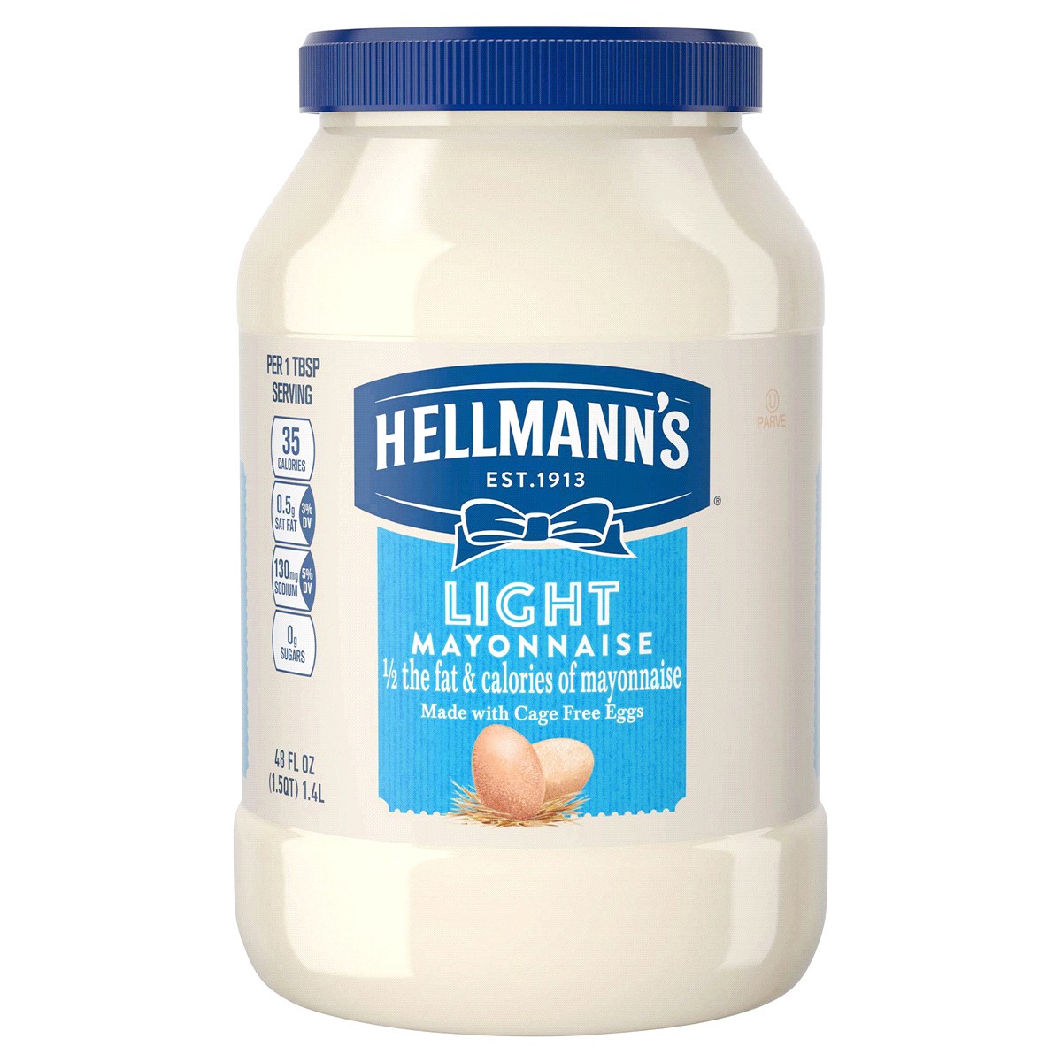 slide 2 of 2, Hellmann's Mayonnaise Light, 48 oz, 48 oz