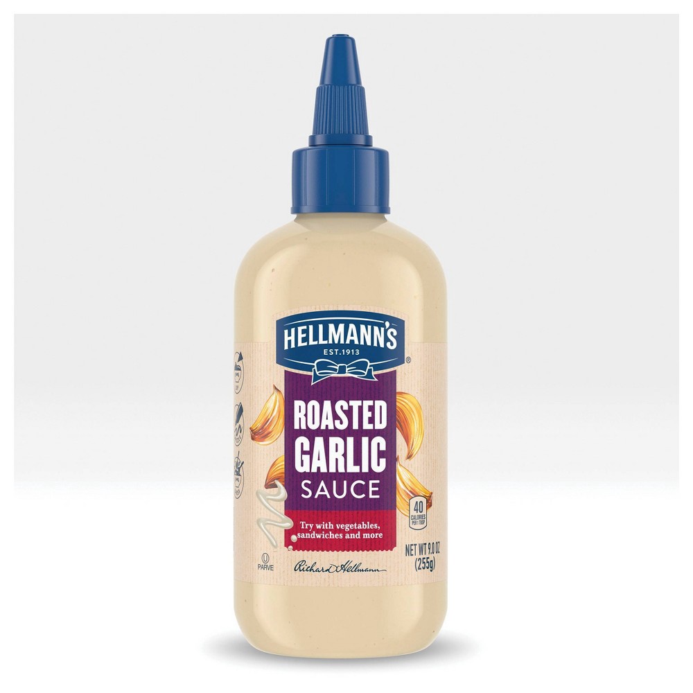 slide 6 of 8, Hellmann's Roasted Garlic Sauce, 9 oz