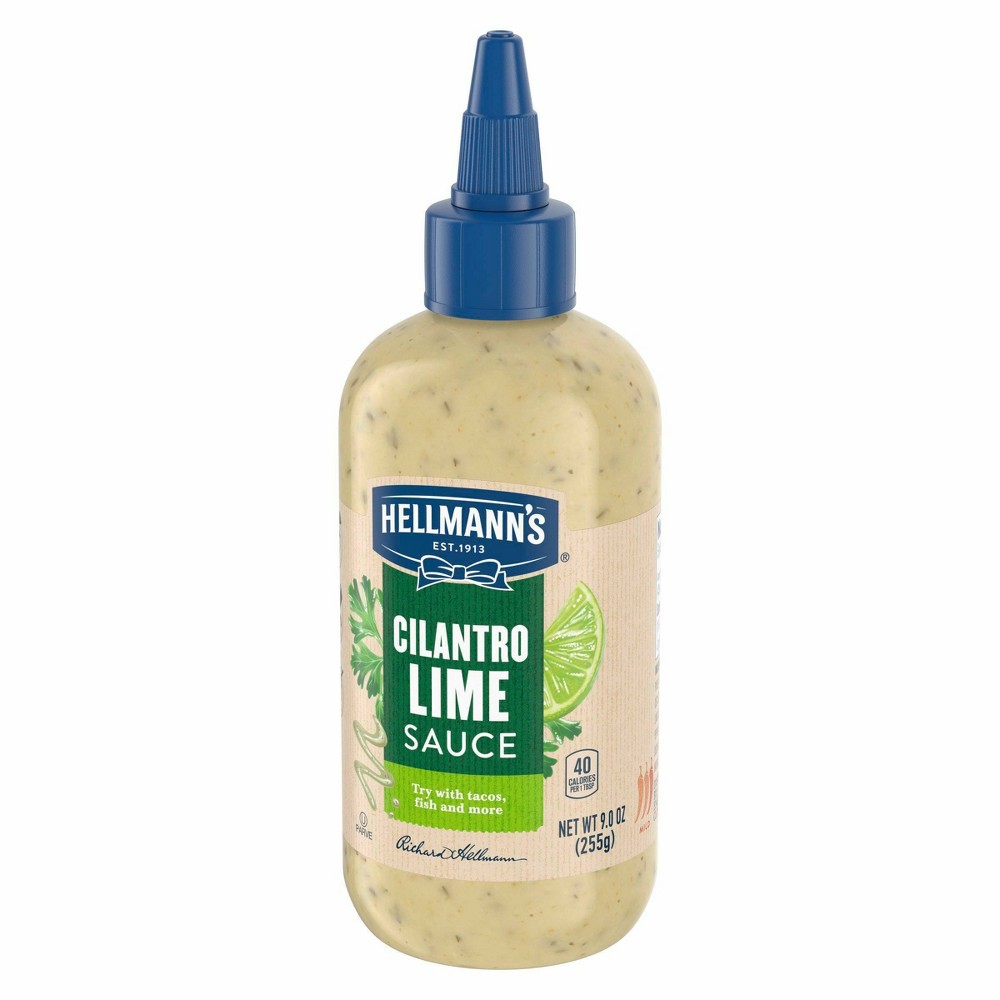 slide 2 of 8, Hellmann's Cilantro Lime Sauce, 9 oz