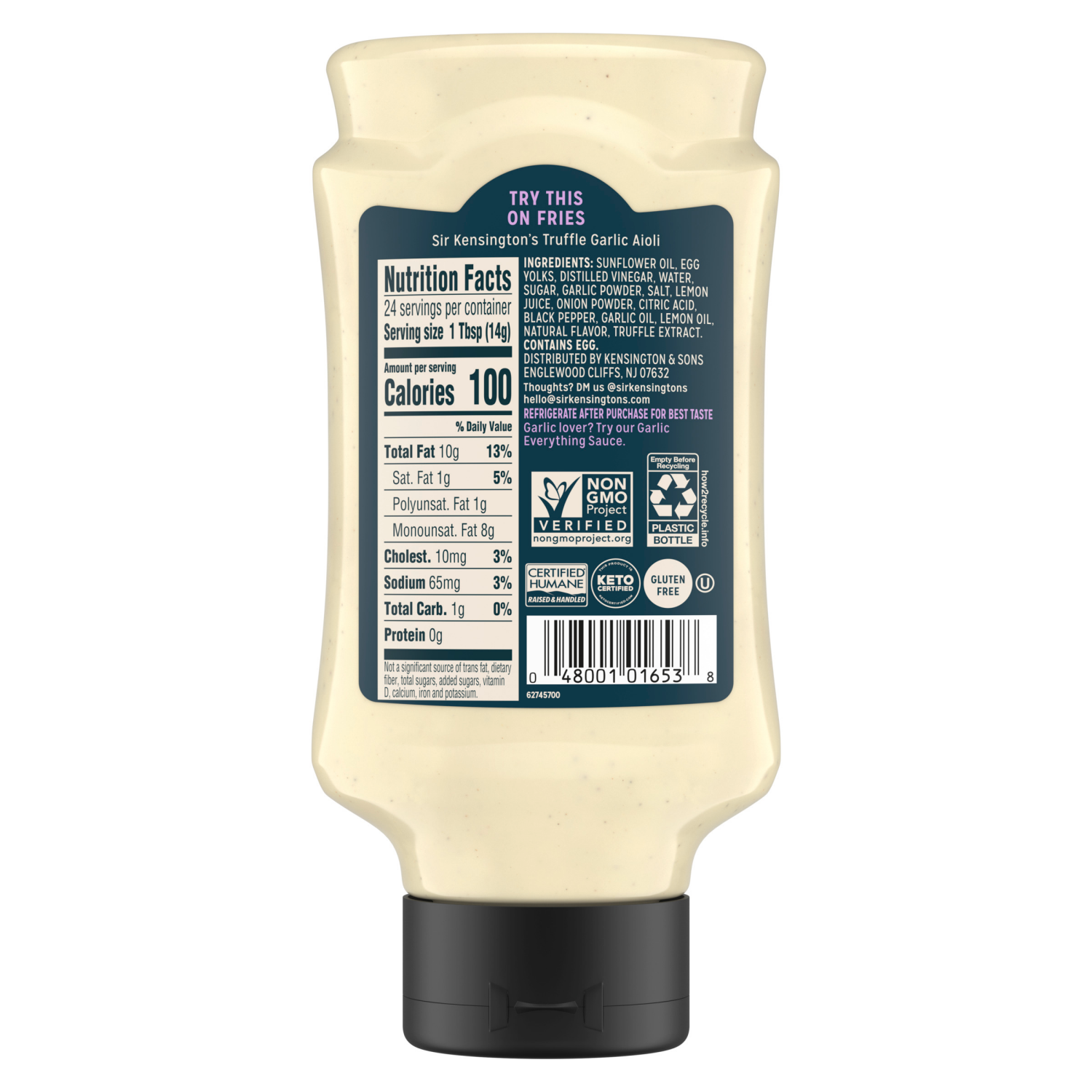 slide 7 of 8, Sir Kensington's Truffle Garlic Aioli Spread & Dressing - 12oz, 12 oz