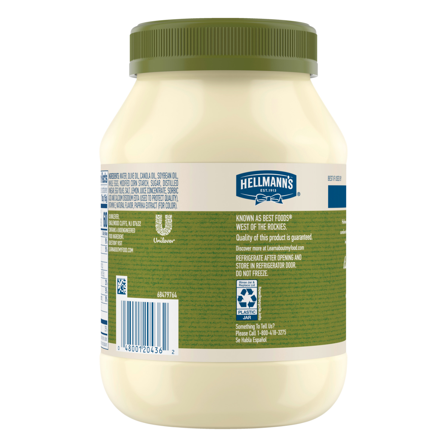 slide 7 of 8, Hellmann's Mayonnaise Dressing with Olive Oil Mayo 30 oz, 30 fl oz