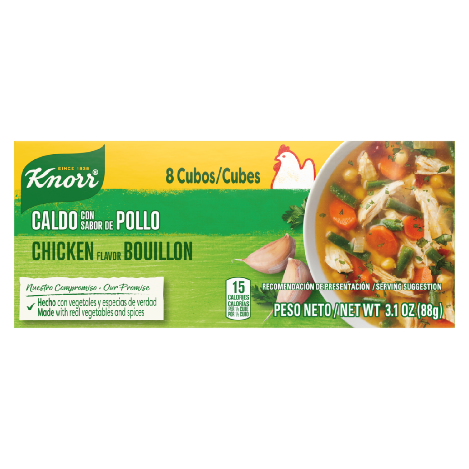 slide 2 of 7, Knorr cube bouillon chicken, 3.1 oz