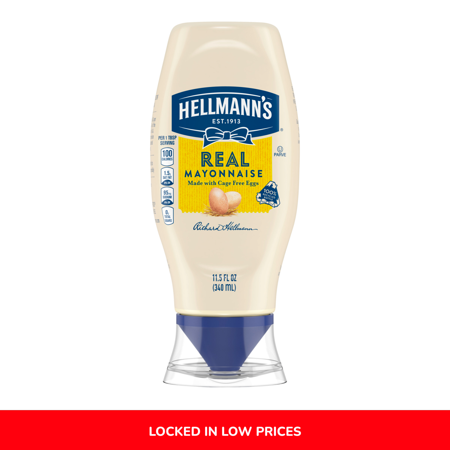 slide 3 of 8, Hellmann's Real Mayonnaise Real Mayo Squeeze Bottle 11.5 oz, 11.5 fl oz