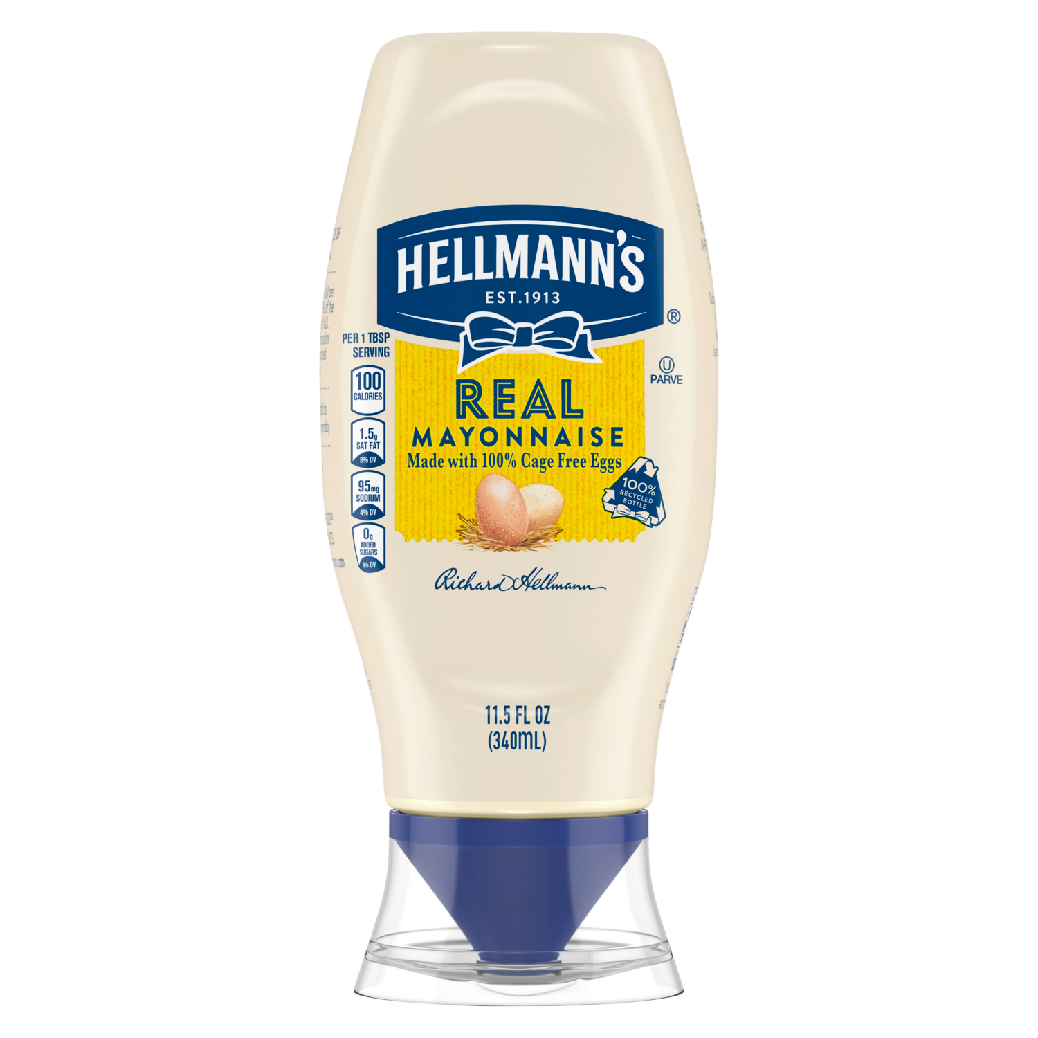 slide 6 of 8, Hellmann's Real Mayonnaise Real Mayo Squeeze Bottle 11.5 oz, 11.5 fl oz