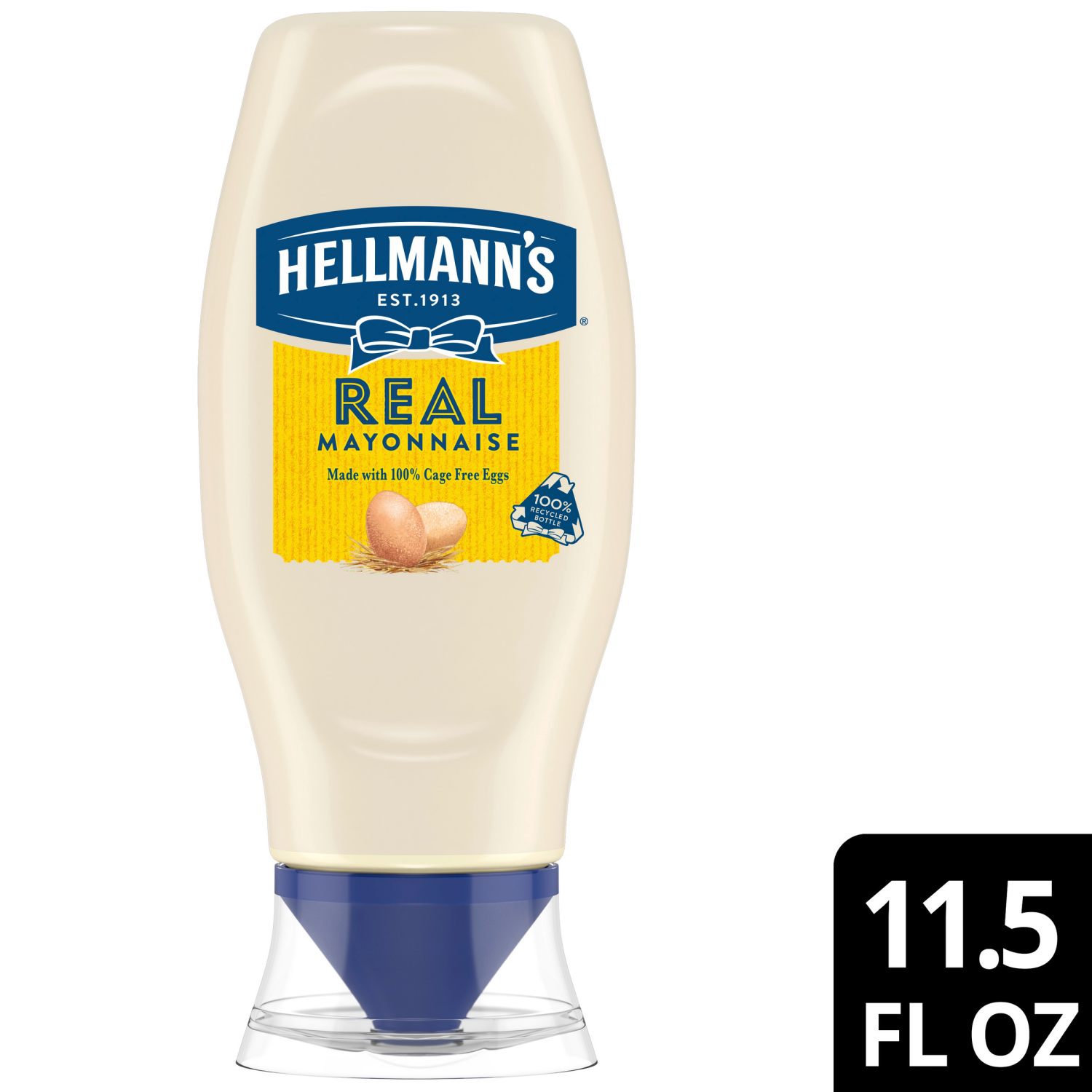 slide 1 of 8, Hellmann's Real Mayonnaise Real Mayo Squeeze Bottle 11.5 oz, 11.5 fl oz